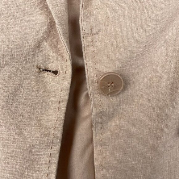 Dalia Womens Blazer Jacket Size XS Linen Blend One Button Officewear Casual - Picture 8 of 10